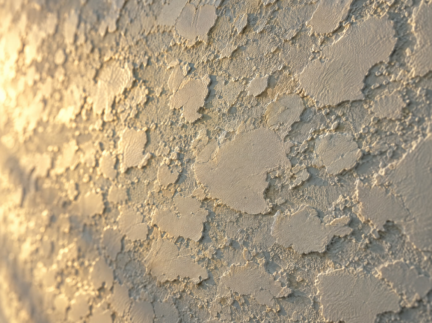 Close-up of knockdown wall texture